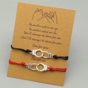 🎉 New Pinky Promise Friendship Handcuff Bracelets